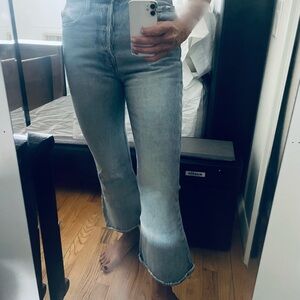 Frame Denim Light Blue Cropped Flare